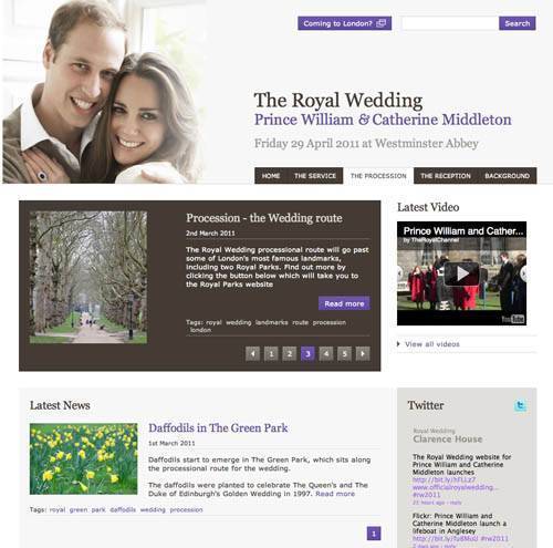 the royal wedding. The Royal Wedding Website