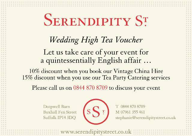 Serendipity Street caters for afternoon tea wedding receptions with an