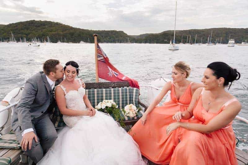 Bridal Party On Boat