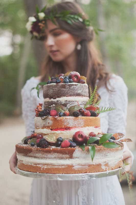 Bride with Wedding cake