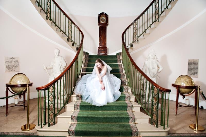 Bride-on-staircase-Trinity-House(2)