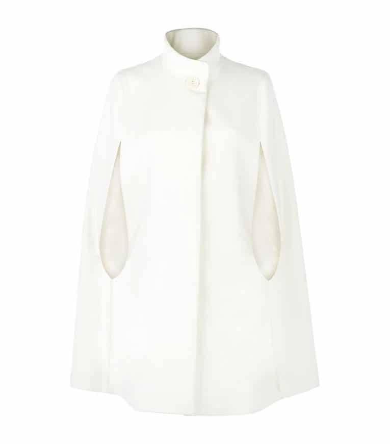 wool Angora stand collar cape from Harrods