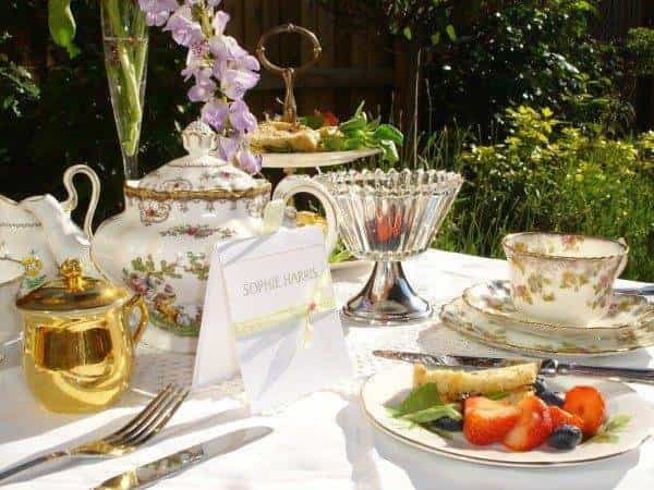 Ruby with Roses Vintage China Hire
