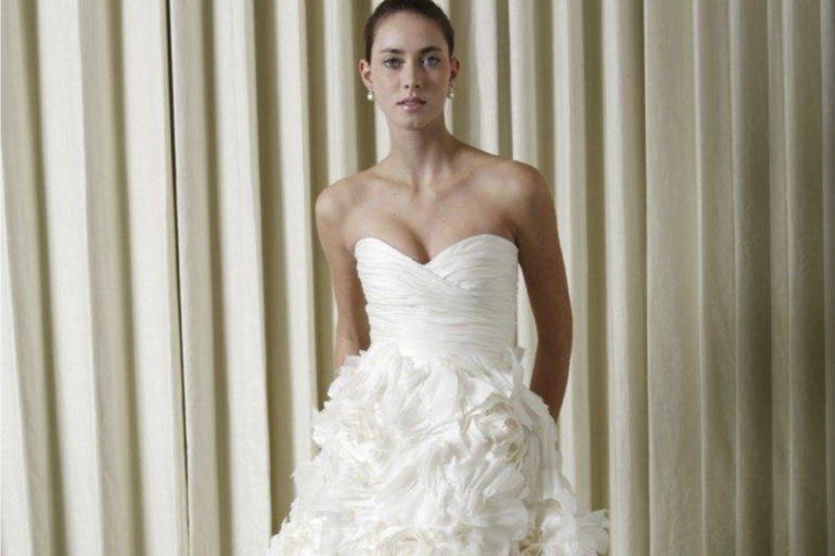 Finding the perfect wedding dress.