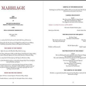 The Royal Wedding Order of Service