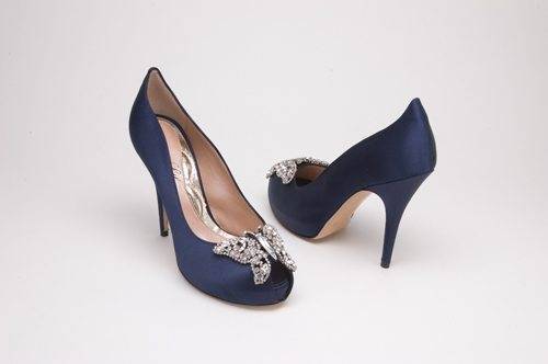 Farfalla Navy Blue Satin
