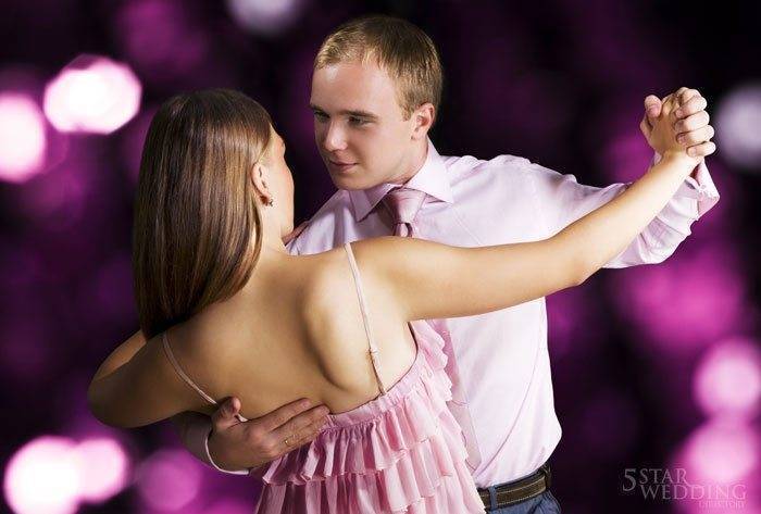 dancing couple - bride and groom