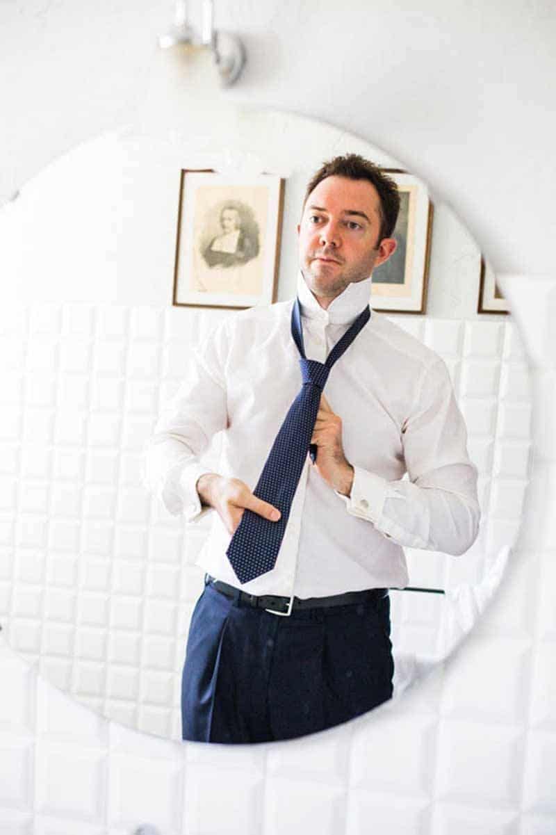 Eliza & Rob’s Umbrian Wedding Groom Getting Ready