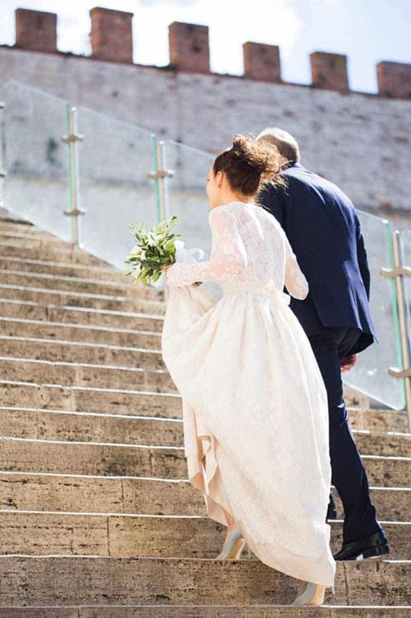Eliza & Rob’s Umbrian Wedding Bride with father