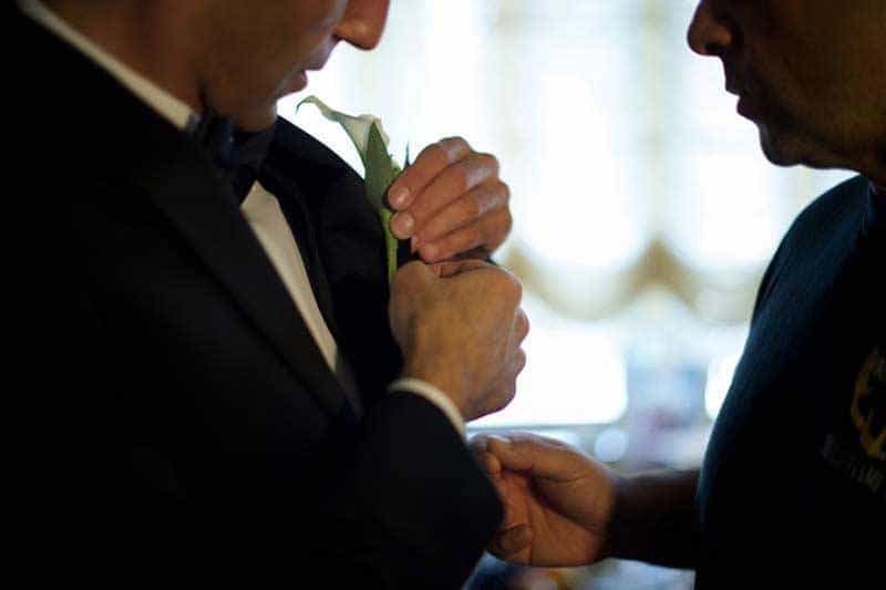 A Garden Wedding In New York Groom Getting Ready