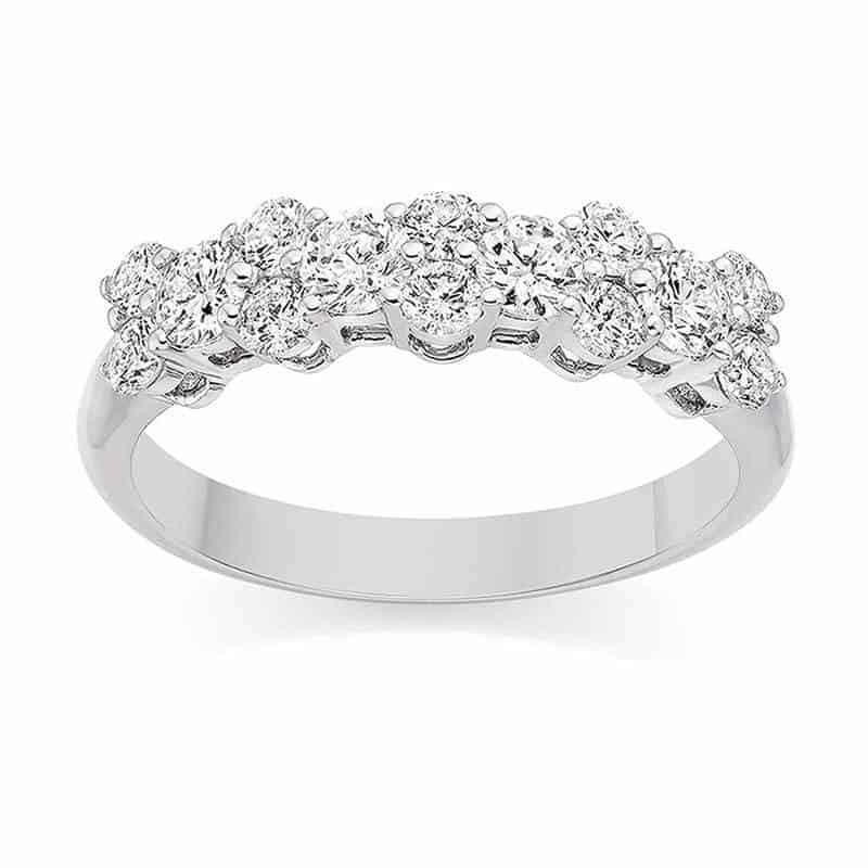 Diamond Ring In 18K White Gold