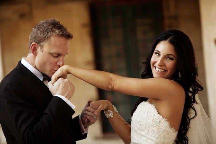 Groom Kissing Bride