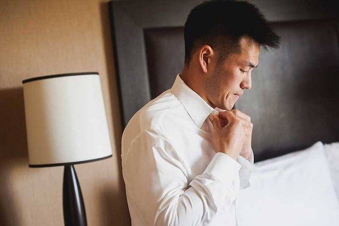 Groom Getting Ready