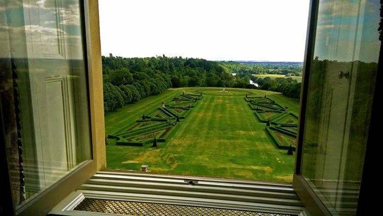 The spectacular parterre view from our window in the Blakeney Suite The spectacular parterre view from our window in the Blakeney Suite