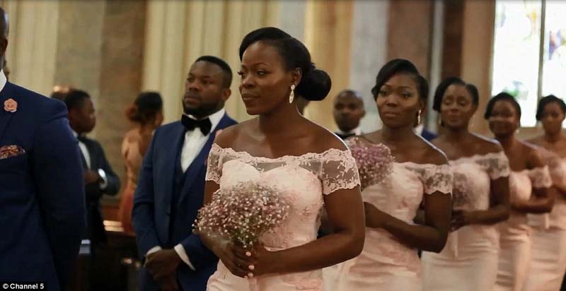 Beautiful bridesmaid gowns. Image Daily Mail