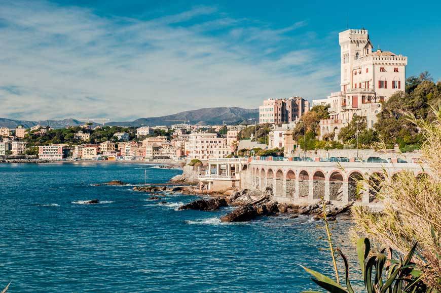 Destination Weddings in Italy View of Genoa, port city in northern Italy - Destination Weddings in Italy