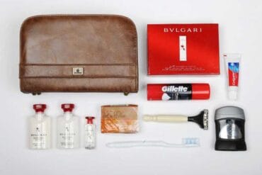 Great on-board amenity kits hand out