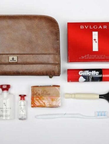 Great on-board amenity kits hand out