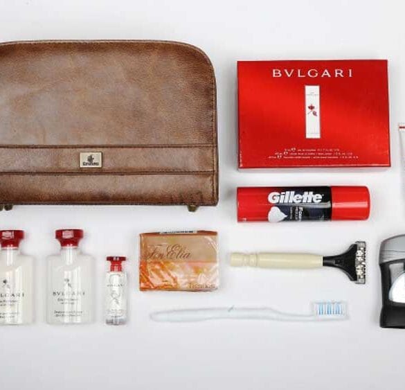 Great on-board amenity kits hand out