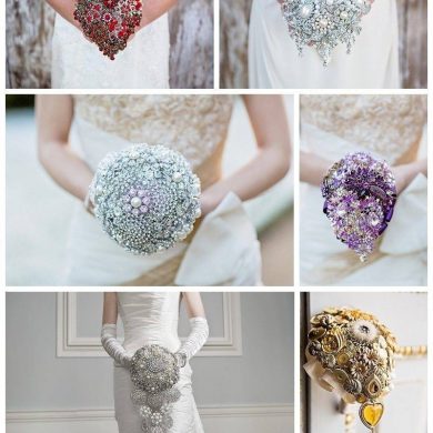 Jewel & Button Bouquets by The Finer Details