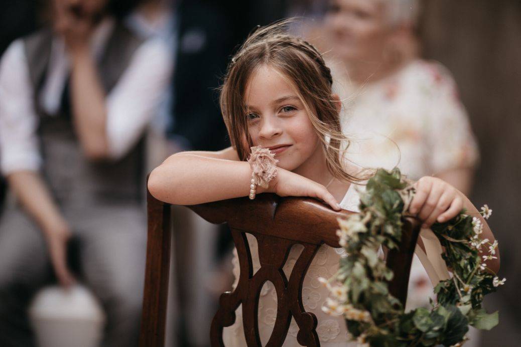 Villages & Vineyards – a Tuscan wedding Happy little bridesmaid!