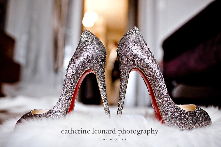 ChristianLouboutinweddingshoe Slip on some sparkles. Beautiful Louboutins covered in glitter.