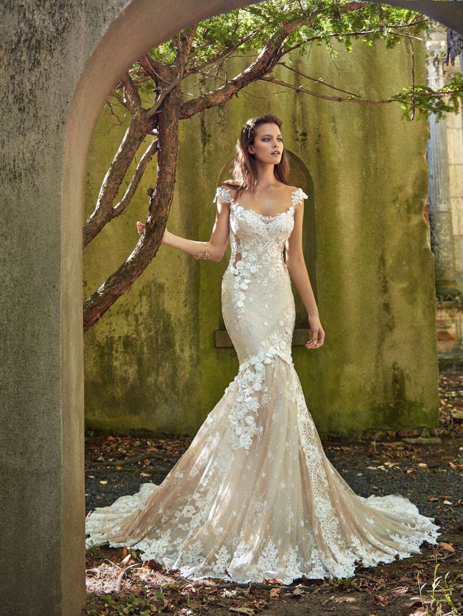 Gorgeous Galia – the new collection Emma - Such pretty floral detailing, with a mermaid style skirt and elegant neckline that is so flattering
