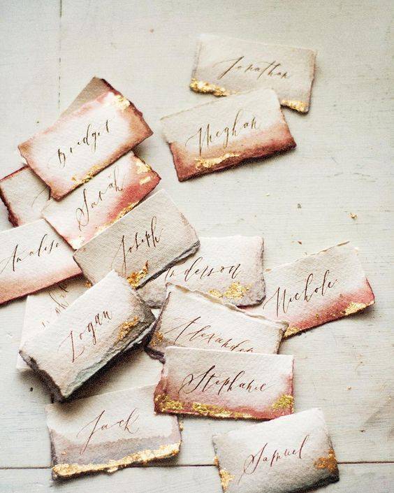 Cute and clever cards wedding place cards