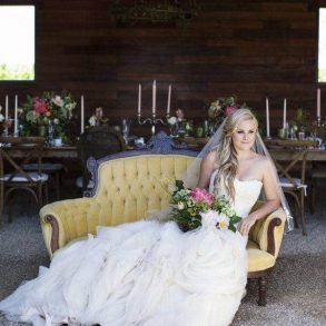 Pink florals and rustic vibes
