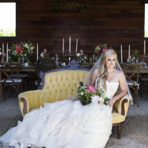 Pink florals and rustic vibes