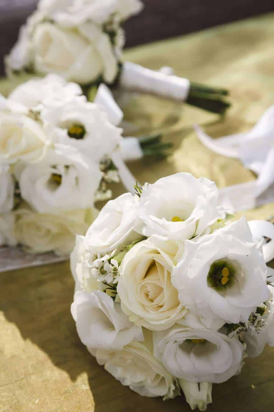 Outdoors Indoors wedding - White Wedding Flowers