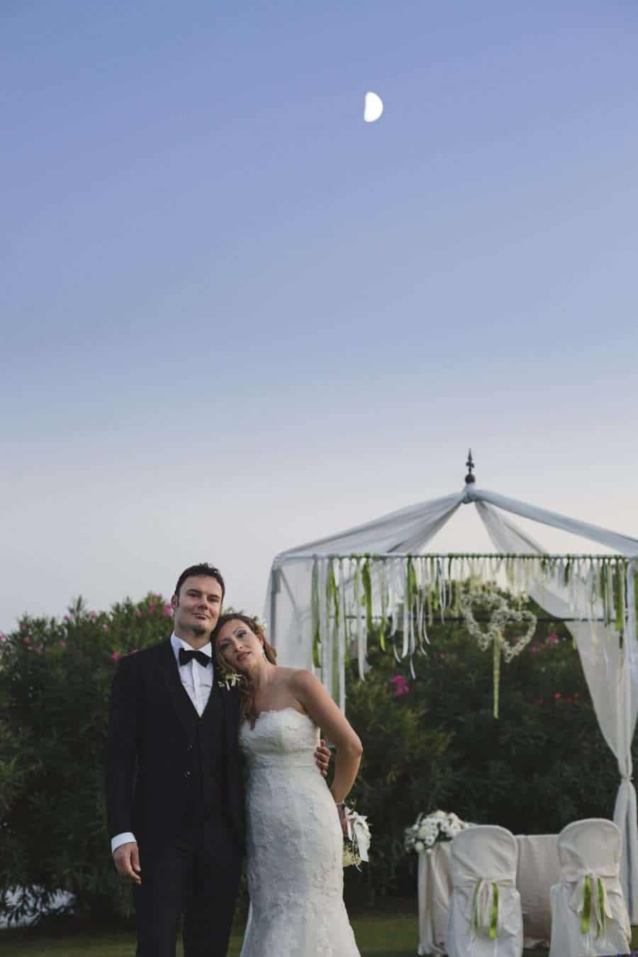 Outdoors Indoors wedding - Bride and Groom
