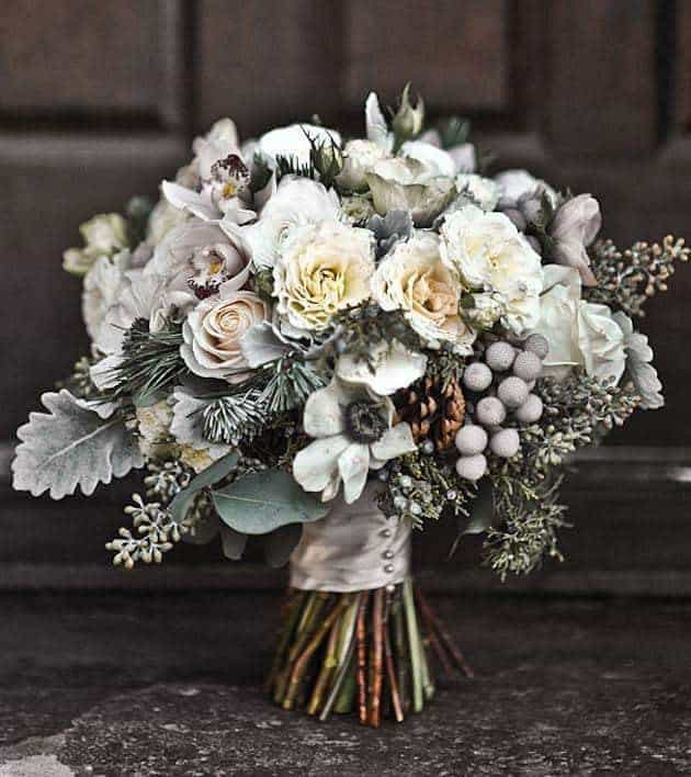 Metallic florals - silver bouquet Metallic florals