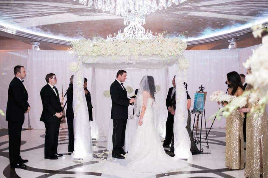 White Orchids and Crystal Chandeliers  