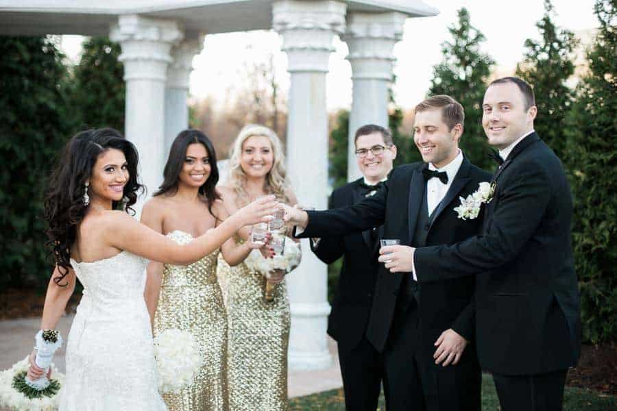 White Orchids and Crystal Chandeliers  