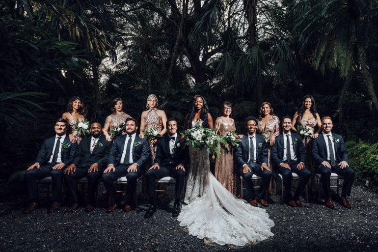 Real wedding: Tropical greenery in Miami