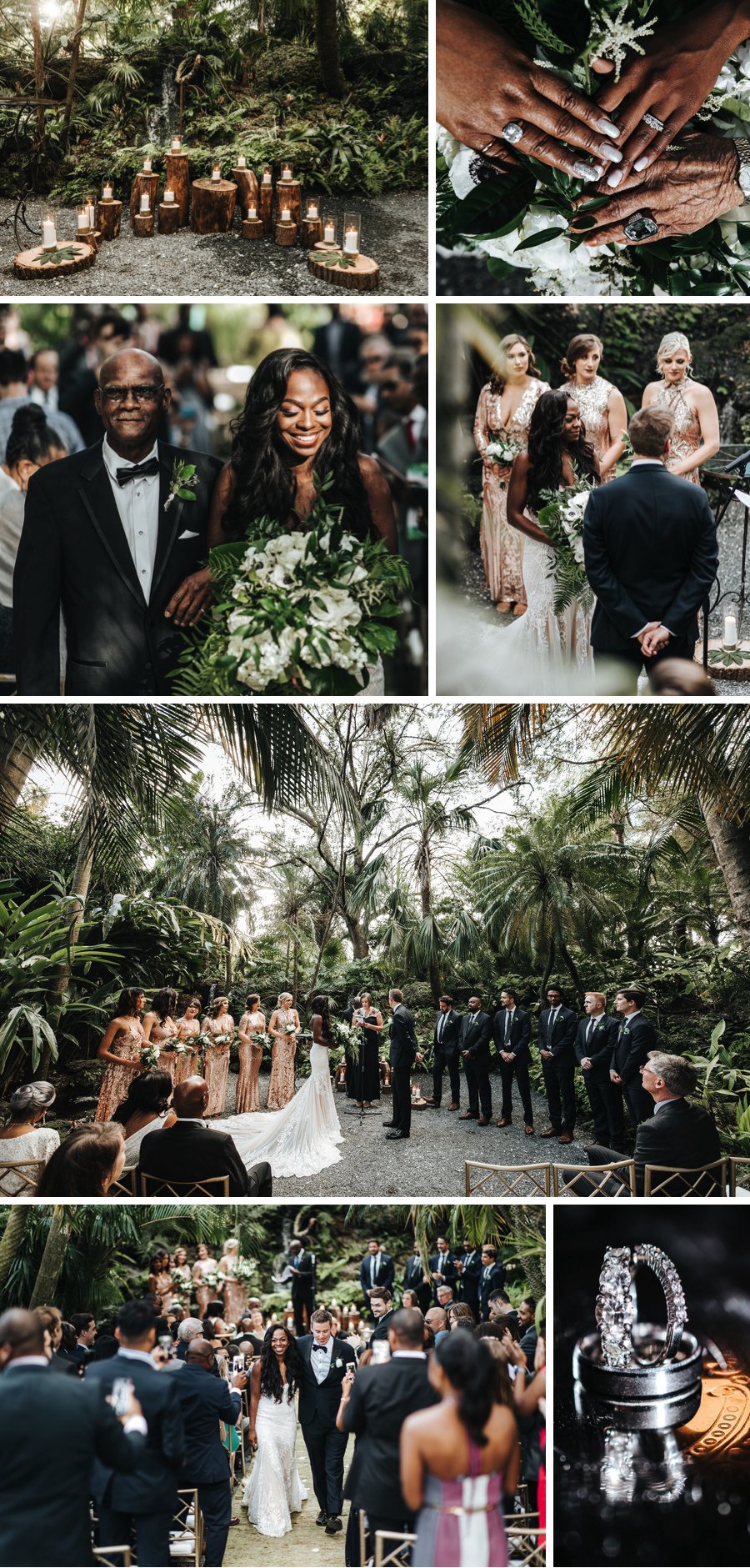 Real wedding: Tropical greenery in Miami