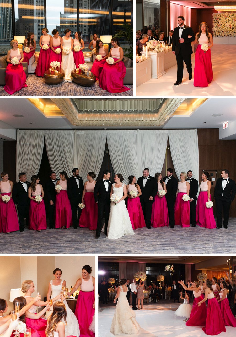 Real wedding: Pink & floral in Chicago