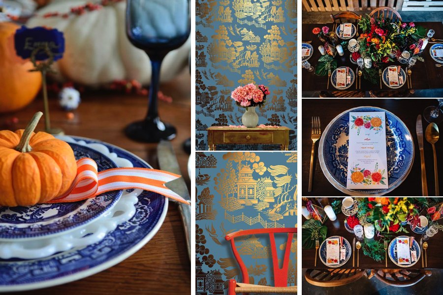 Colour palette: willow pattern