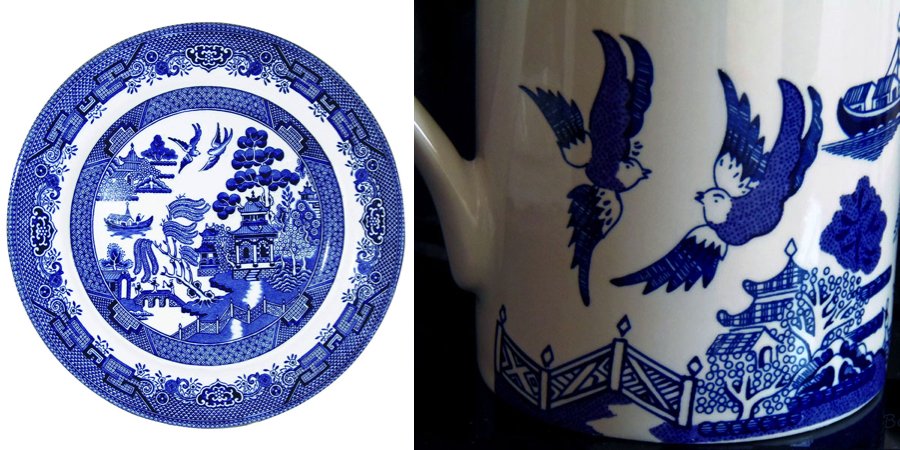 Colour palette: willow pattern
