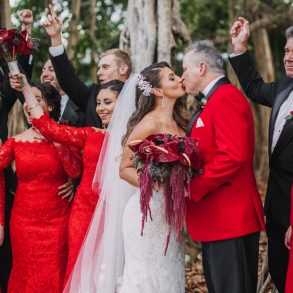 Real wedding: Blue seas and Christmas trees