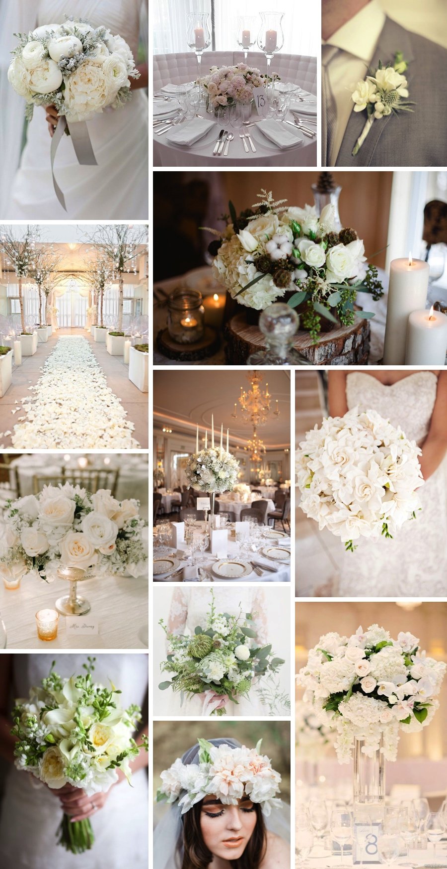 white winter flowers 1 Amazing Winter Wedding Flowers