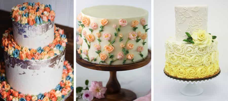 Five ways to do floral wedding cakes