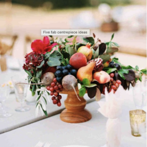 Five fab wedding centrepiece ideas