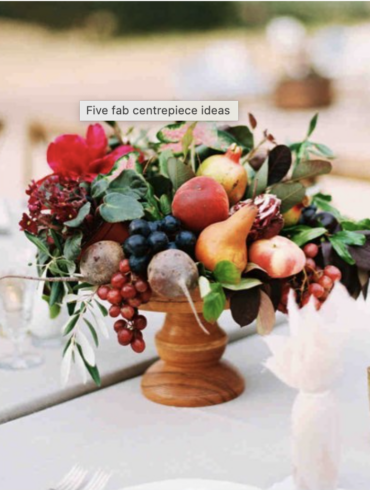 Five fab wedding centrepiece ideas