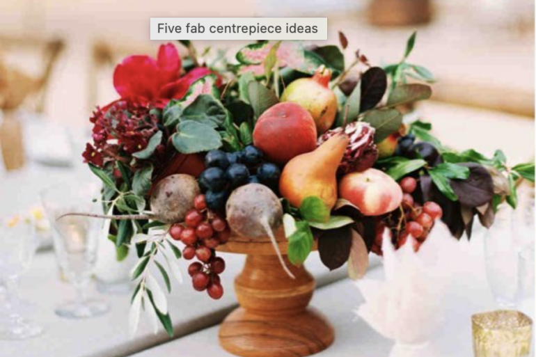 Five fab wedding centrepiece ideas