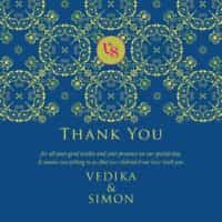 mandala love classic blue thank you card from £4 ananyacards.com
