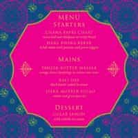 mandala love classic blue wedding menu from £4 ananyacards.com