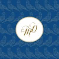 trio of life classic blue wedding invitation parrot from £5 ananyacards.com