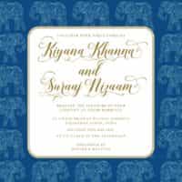 trio of life classic blue wedding invitation11 elephant from £5 ananyacards.com
